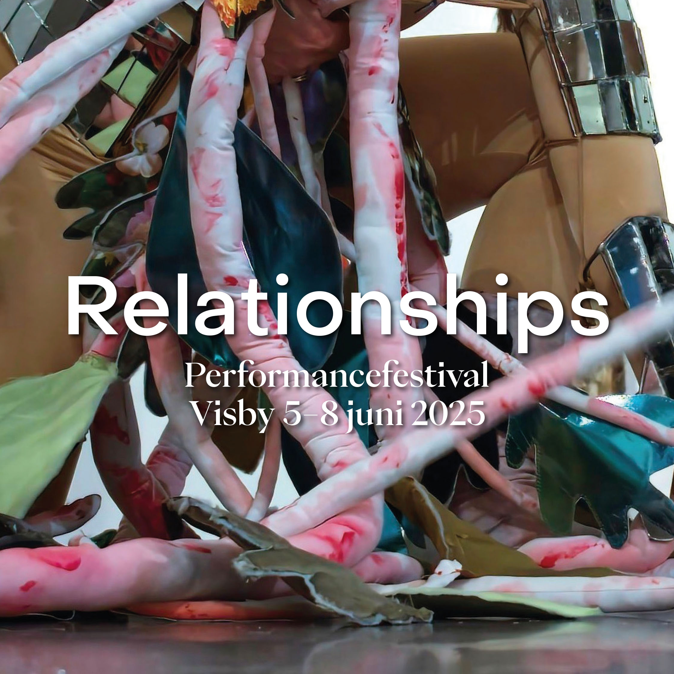 Färgglad bild. Text: relationships.